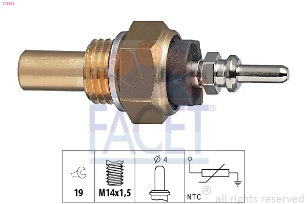 Sensor, Kühlmitteltemperatur FACET 7.3131