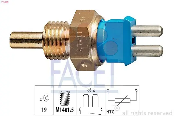 Sensor, Kühlmitteltemperatur FACET 7.3139