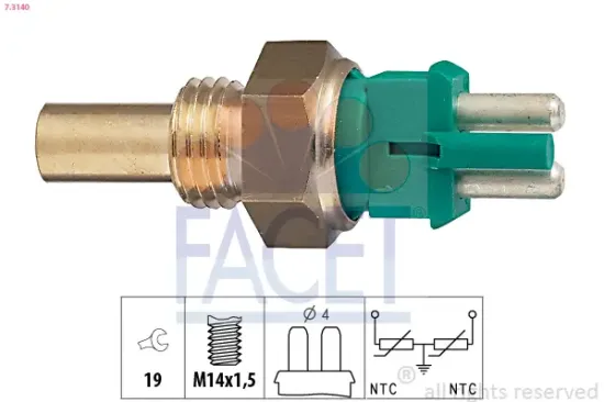 Sensor, Kühlmitteltemperatur FACET 7.3140 Bild Sensor, Kühlmitteltemperatur FACET 7.3140