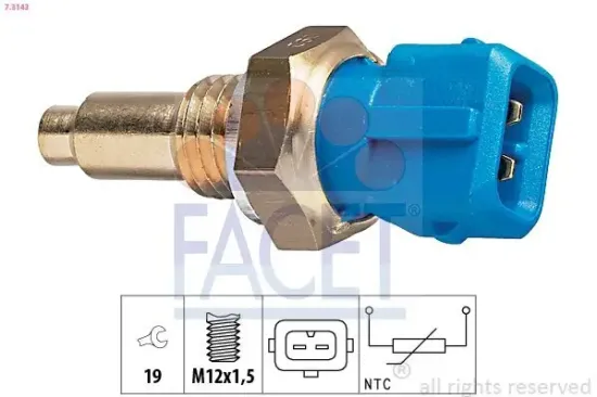 Sensor, Kühlmitteltemperatur FACET 7.3143 Bild Sensor, Kühlmitteltemperatur FACET 7.3143