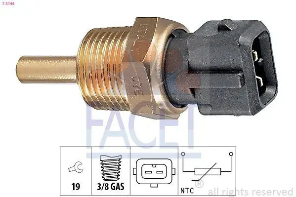 Sensor, Öltemperatur FACET 7.3144
