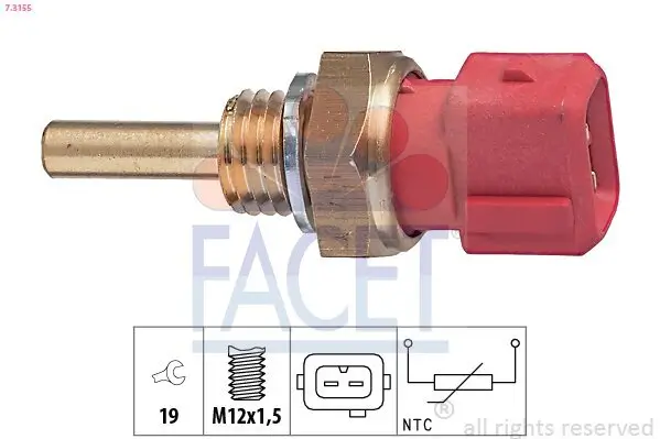 Sensor, Kühlmitteltemperatur FACET 7.3155