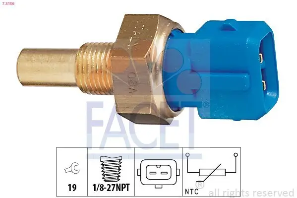 Sensor, Kühlmitteltemperatur FACET 7.3156