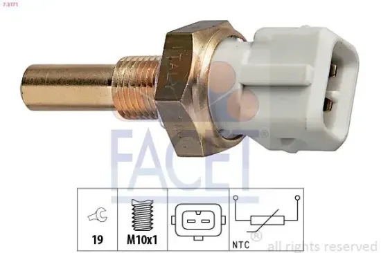 Sensor, Kühlmitteltemperatur FACET 7.3171 Bild Sensor, Kühlmitteltemperatur FACET 7.3171