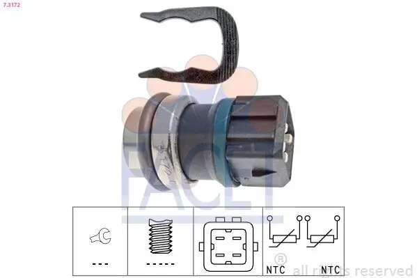 Sensor, Öltemperatur FACET 7.3172