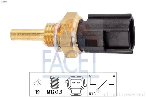 Sensor, Öltemperatur FACET 7.3177