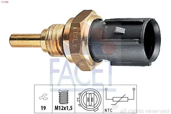 Sensor, Öltemperatur FACET 7.3198 Bild Sensor, Öltemperatur FACET 7.3198