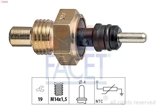 Sensor, Kühlmitteltemperatur FACET 7.3214