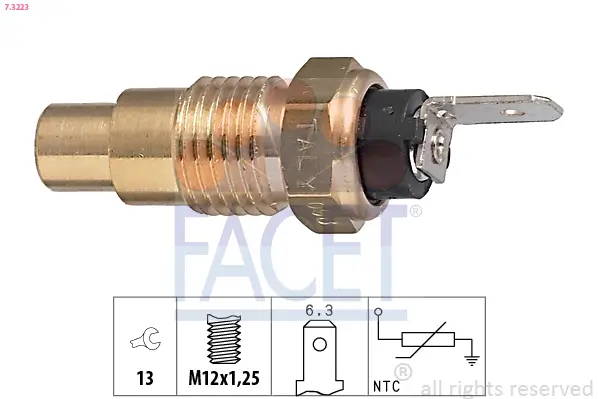 Sensor, Kühlmitteltemperatur FACET 7.3223