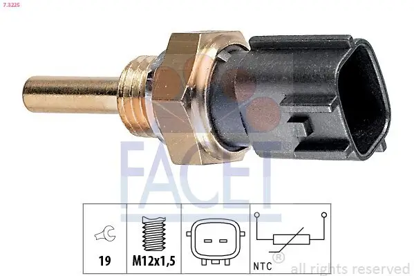 Sensor, Öltemperatur FACET 7.3225