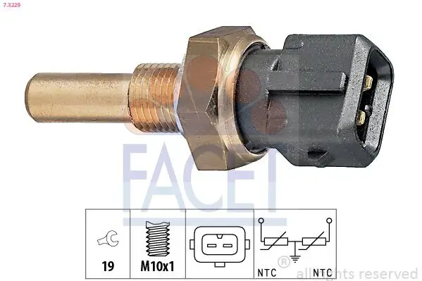 Sensor, Kühlmitteltemperatur FACET 7.3229