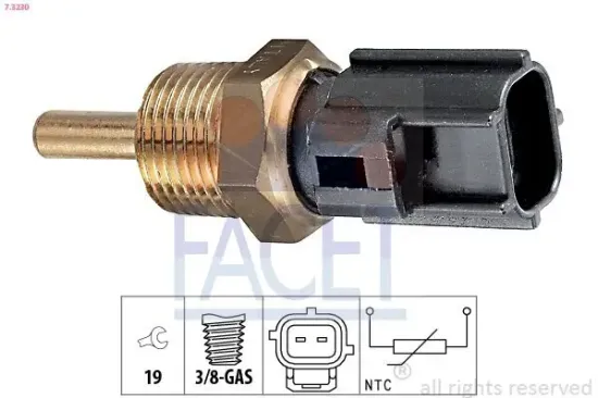 Sensor, Kühlmitteltemperatur FACET 7.3230 Bild Sensor, Kühlmitteltemperatur FACET 7.3230