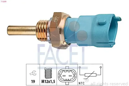 Sensor, Öltemperatur FACET 7.3239 Bild Sensor, Öltemperatur FACET 7.3239