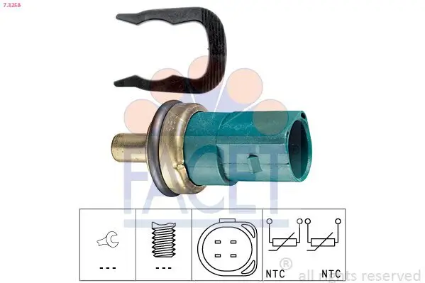 Sensor, Kühlmitteltemperatur FACET 7.3258