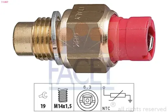 Sensor, Öltemperatur FACET 7.3267 Bild Sensor, Öltemperatur FACET 7.3267