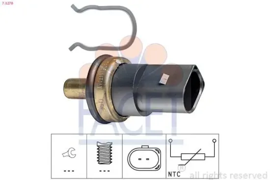 Sensor, Kühlmitteltemperatur FACET 7.3278 Bild Sensor, Kühlmitteltemperatur FACET 7.3278