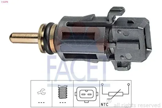 Sensor, Kühlmitteltemperatur FACET 7.3279 Bild Sensor, Kühlmitteltemperatur FACET 7.3279