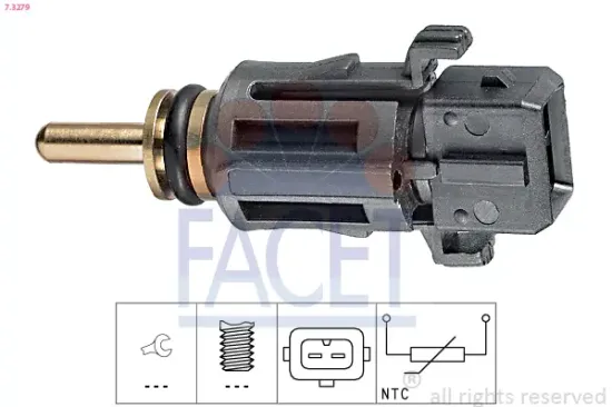 Sensor, Kühlmitteltemperatur FACET 7.3279 Bild Sensor, Kühlmitteltemperatur FACET 7.3279