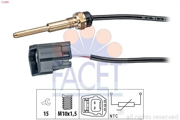 Sensor, Kühlmitteltemperatur FACET 7.3289