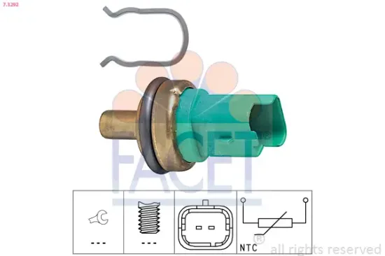 Sensor, Öltemperatur FACET 7.3292 Bild Sensor, Öltemperatur FACET 7.3292