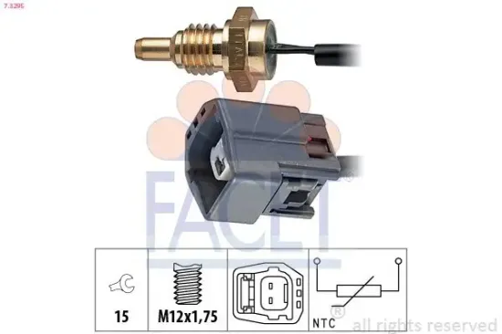 Sensor, Kühlmitteltemperatur FACET 7.3295 Bild Sensor, Kühlmitteltemperatur FACET 7.3295