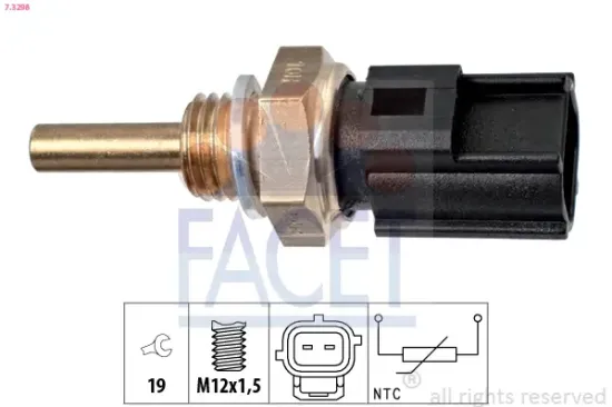 Sensor, Kühlmitteltemperatur FACET 7.3298 Bild Sensor, Kühlmitteltemperatur FACET 7.3298