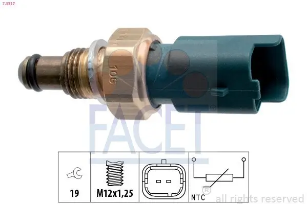 Sensor, Kühlmitteltemperatur FACET 7.3317