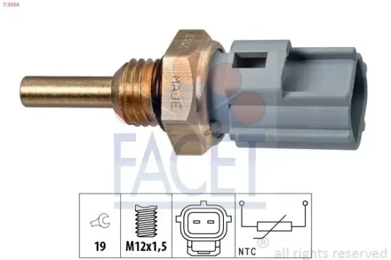 Sensor, Kühlmitteltemperatur FACET 7.3334 Bild Sensor, Kühlmitteltemperatur FACET 7.3334