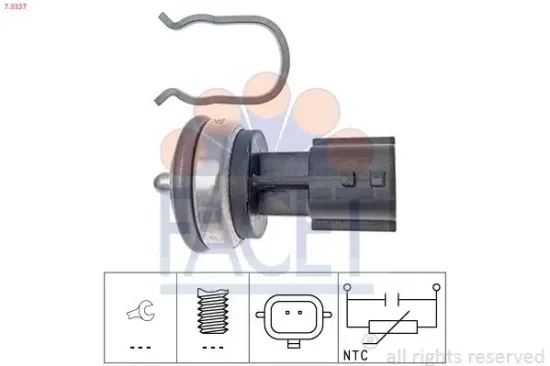 Sensor, Kühlmitteltemperatur FACET 7.3337 Bild Sensor, Kühlmitteltemperatur FACET 7.3337