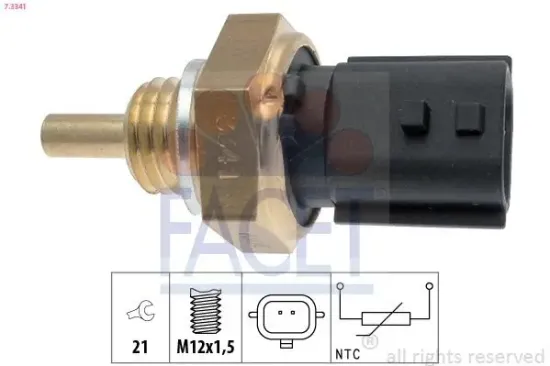 Sensor, Kühlmitteltemperatur FACET 7.3341 Bild Sensor, Kühlmitteltemperatur FACET 7.3341