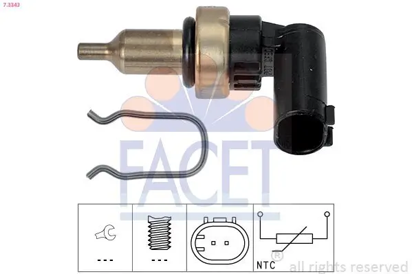 Sensor, Kühlmitteltemperatur FACET 7.3343