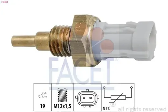 Sensor, Öltemperatur FACET 7.3351 Bild Sensor, Öltemperatur FACET 7.3351