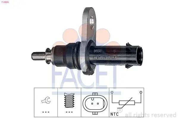 Sensor, Öltemperatur FACET 7.3356