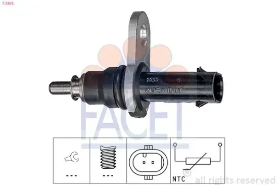 Sensor, Öltemperatur FACET 7.3356 Bild Sensor, Öltemperatur FACET 7.3356