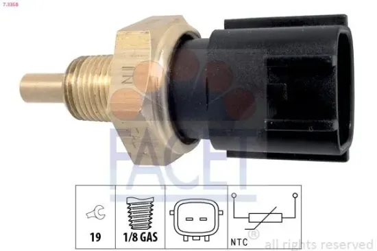 Sensor, Öltemperatur FACET 7.3358 Bild Sensor, Öltemperatur FACET 7.3358