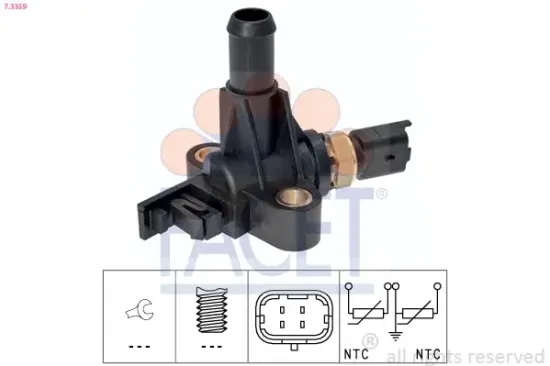 Sensor, Kühlmitteltemperatur FACET 7.3359 Bild Sensor, Kühlmitteltemperatur FACET 7.3359