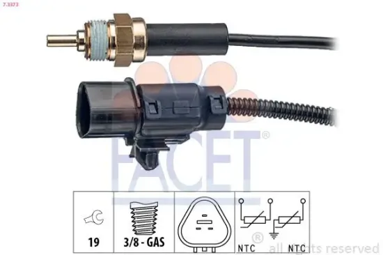 Sensor, Kühlmitteltemperatur FACET 7.3373 Bild Sensor, Kühlmitteltemperatur FACET 7.3373