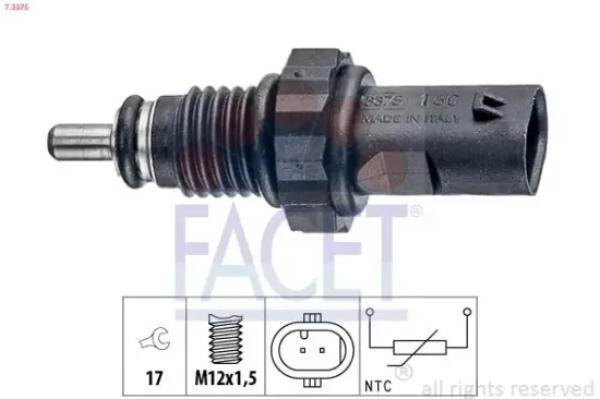 Sensor, Kühlmitteltemperatur FACET 7.3375 Bild Sensor, Kühlmitteltemperatur FACET 7.3375