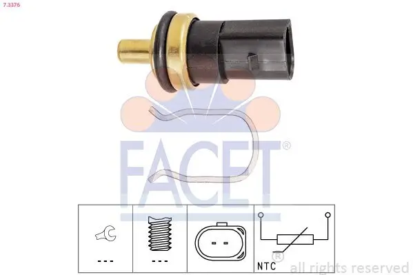 Sensor, Kraftstofftemperatur FACET 7.3376