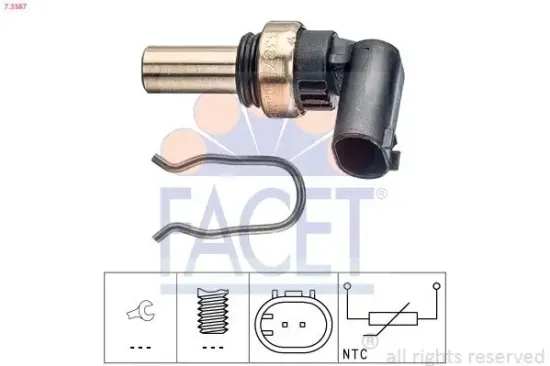 Sensor, Kühlmitteltemperatur FACET 7.3387 Bild Sensor, Kühlmitteltemperatur FACET 7.3387