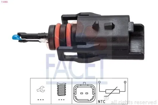 Sensor, Kraftstofftemperatur FACET 7.3392 Bild Sensor, Kraftstofftemperatur FACET 7.3392