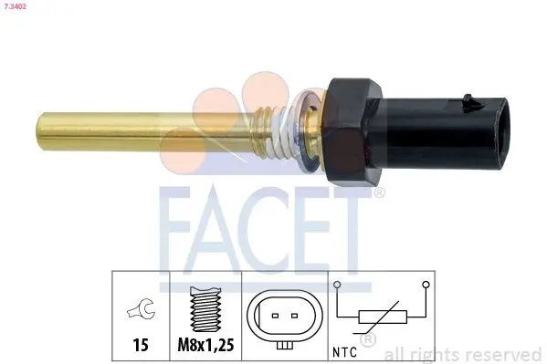 Sensor, Öltemperatur FACET 7.3402