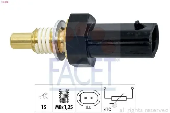 Sensor, Kühlmitteltemperatur FACET 7.3403 Bild Sensor, Kühlmitteltemperatur FACET 7.3403