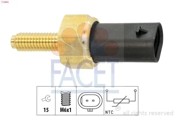 Sensor, Kühlmitteltemperatur FACET 7.3404