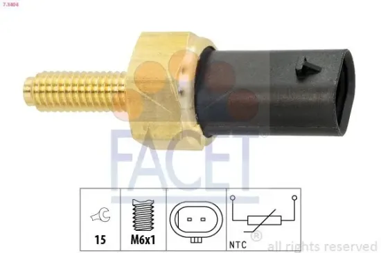 Sensor, Kühlmitteltemperatur FACET 7.3404 Bild Sensor, Kühlmitteltemperatur FACET 7.3404