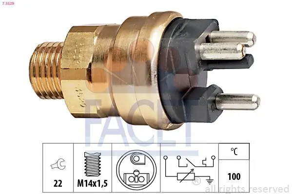 Sensor, Kühlmitteltemperatur FACET 7.3529