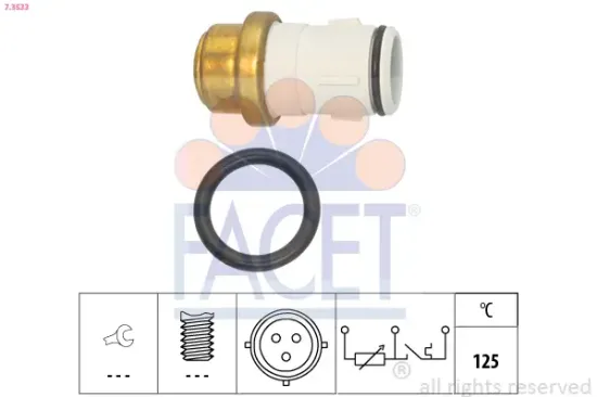Sensor, Kühlmitteltemperatur FACET 7.3533 Bild Sensor, Kühlmitteltemperatur FACET 7.3533