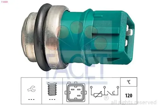 Sensor, Kühlmitteltemperatur FACET 7.3550 Bild Sensor, Kühlmitteltemperatur FACET 7.3550