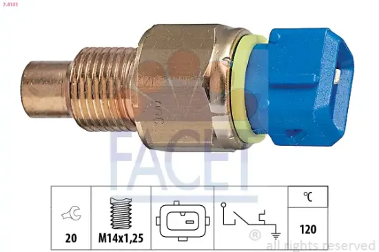 Temperaturschalter, Kühlmittelwarnlampe FACET 7.4131 Bild Temperaturschalter, Kühlmittelwarnlampe FACET 7.4131