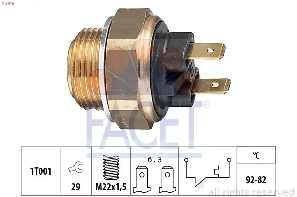 Temperaturschalter, Kühlerlüfter FACET 7.5016